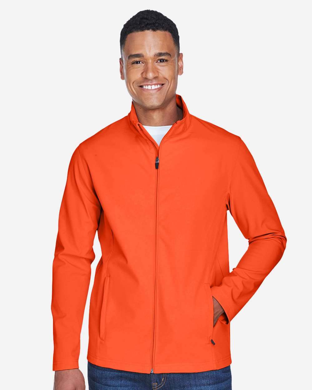 Team 365 TT80 - Men's Leader Soft Shell Jacket - Sport Orange