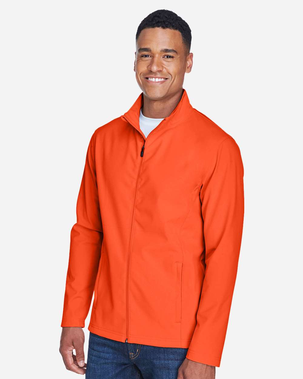 Team 365 TT80 - Men's Leader Soft Shell Jacket - Sport Orange